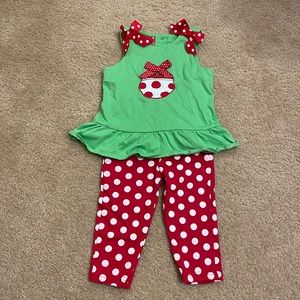 Toddler Girl Kirkland’s Christmas Sleeveless Outfit. Size 2T